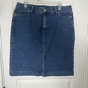 Style & Co. Classic Blue Denim Midi Jean Skirt Size 16P